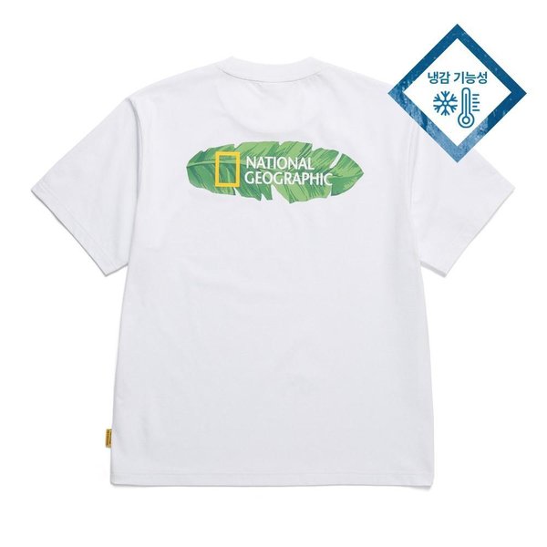 [여주점] N242UTS470 유니 쿨맥스 컨셉 그래픽 티셔츠 화이트