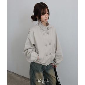 / 태르 오버핏 하이넥 버클 스트랩 트렌치 야상 자켓