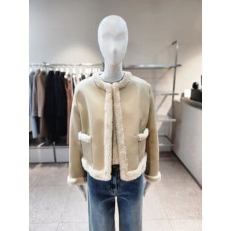 NICE CLAUP [여주점] [나이스클랍] 라운드 페이크 퍼 자켓 N234PWF951