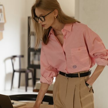 틸아이다이 TD logo stripe shirt_Pink