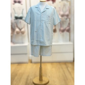 엘르 [파주점] 남성 플레인스트라이프반팔남파자마  EDMPJ141MT