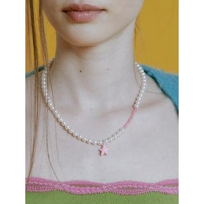 Pastel Star Beads n Pearl Necklace_VH2335NE001B