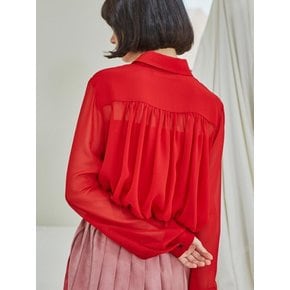 Four Seasons Chiffon Blouse_Red