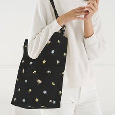 [바쿠백] 덕백 캔버스 토트백 Embroidered Ditsy Floral Black