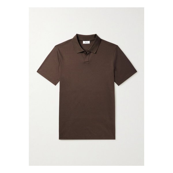 NN.07 폴 3525 오가닉 코튼 폴로 셔츠 브라운 1647597354883266