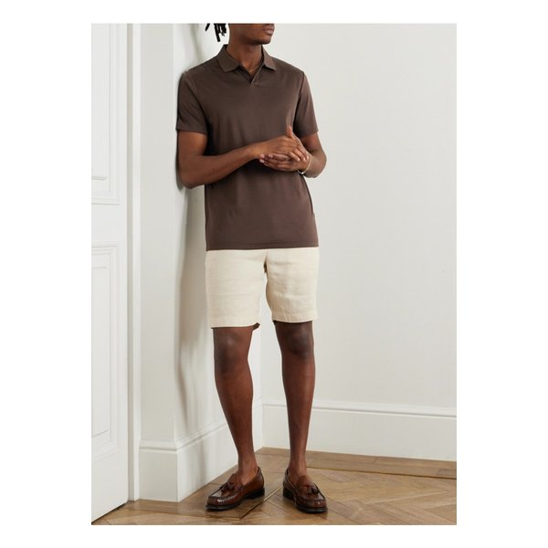 NN.07 폴 3525 오가닉 코튼 폴로 셔츠 브라운 1647597354883266