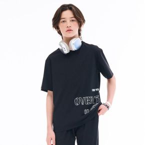 남아 밑단 빅 그래픽 라운드넥 반팔 쿨티_P394977687