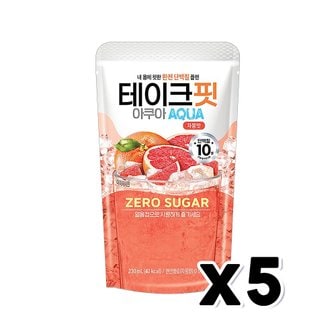  테이크핏 아쿠아 자몽맛 단백질 파우치음료 230ml x 5개