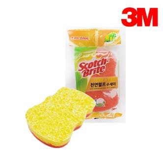 3M 3M수세미 스카치브라이트 제로스크래치 천연펄프수세미 1입