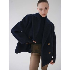 Jude Alpaca Wool Doublebreast Peacoat (Dark Night)