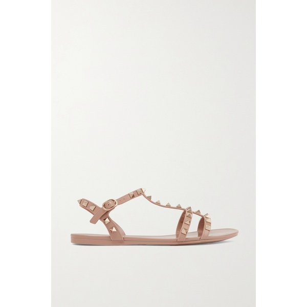 발렌티노 가라바니 더 락스터드 고무 샌들 블러시 25185454455594754