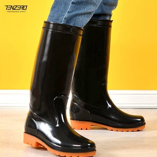 텐제로 남녀공용 논슬립 데일리 롱레인부츠 장화 방수장화 작업화 고무장화