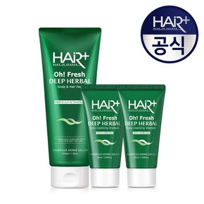 ★다다익선 최대 5%할인★ 헤어플러스     오프레시 두피팩 210ml+샴푸 50ml 2개