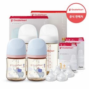 모유실감 3세대 PPSU 젖병 디어프렌즈 트윈팩 160ml +트윈팩 240ml +3세대 젖꼭지(4입)