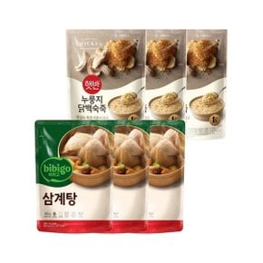 비비고 삼계탕 800g x3개+누룽지닭백숙죽 420g x3개