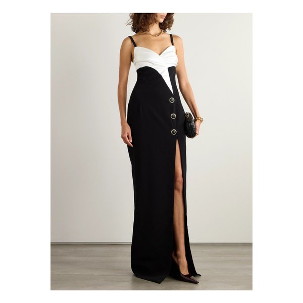 드레이프 투톤 크레이프 가운 1647597336762120