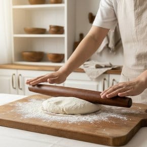 ( )옻칠 밀대 칼국수밀대 주방스퀴지 반죽밀대