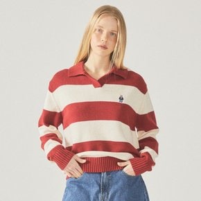 WHKAF1295U 후아유 남녀공용 Stripe 스티브 카라 니트