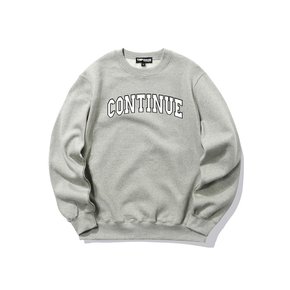 CONTINUE LOGO 크루넥 - 그레이