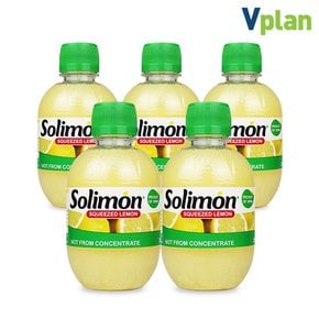 브이플랜 솔리몬 스퀴즈드 레몬즙 5병 총 1.4L 레몬 수 착즙 원액 주스