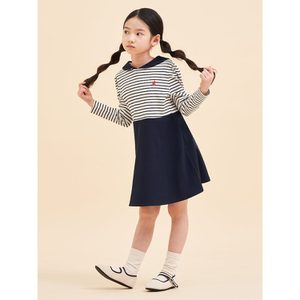 빈폴키즈 *SSG몰특가*[BEANPOLE KIDS] 골지 클래식 스쿨룩 원피스  네이비 (BI4271G01R)