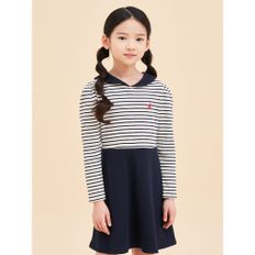 *SSG몰특가*[BEANPOLE KIDS] 골지 클래식 스쿨룩 원피스  네이비 (BI4271G01R)