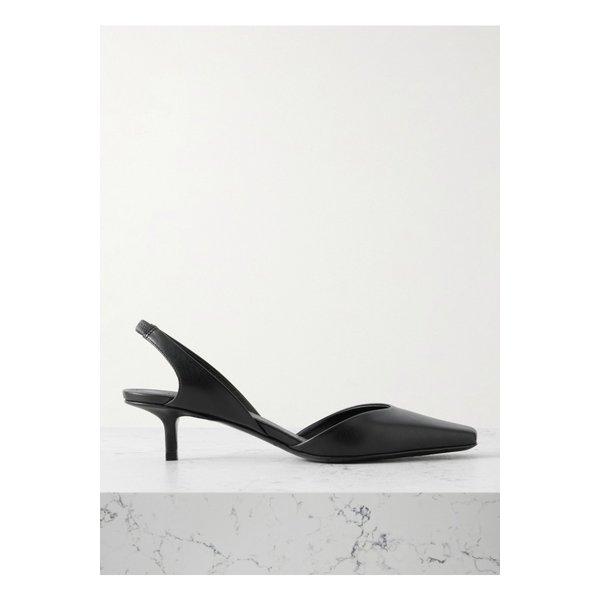 루루 드 시종 아킬라 가죽 슬링백 펌프스 블랙 46376663162870489