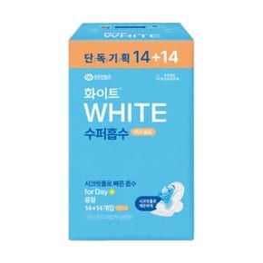 수퍼흡수 맥시 슬림 중형 14+14개입 1팩 대용량 생리대