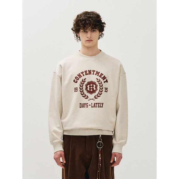 월계수 로고 스웨트셔츠_오트밀