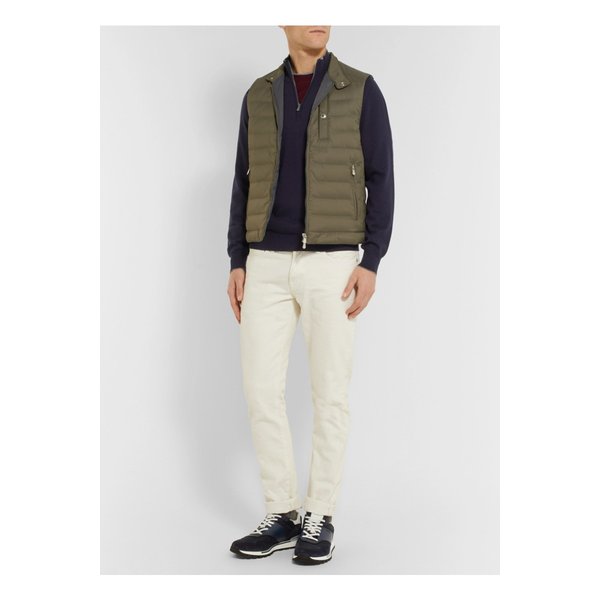 브루넬로쿠치넬리 Cashmere Half-Zip Sweater 블루 3607804572271153
