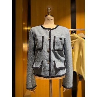 에고이스트 [시흥점] 여성 라인 배색 트위드 자켓(ES2JJ302)