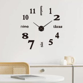 1+1 벽시계 무소음 부착식 DIY 벽걸이 인테리어시계