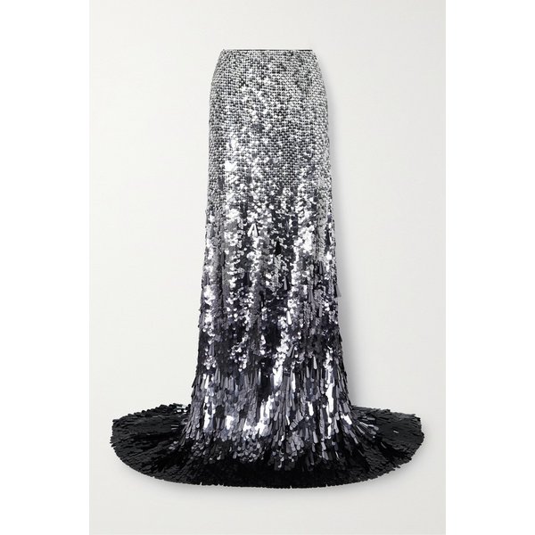 파이에트 장식 메시 맥시 스커트 실버 1647597314693765