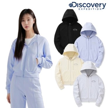 디스커버리 [24S/S] 디스커버리 DWTR41041 여성용 크롭 트레이닝 자켓 후드집업 재킷