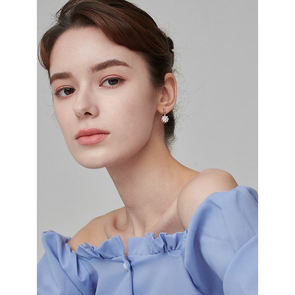 14K Goldplated 플라워 원터치 귀걸이 ELGPEE486