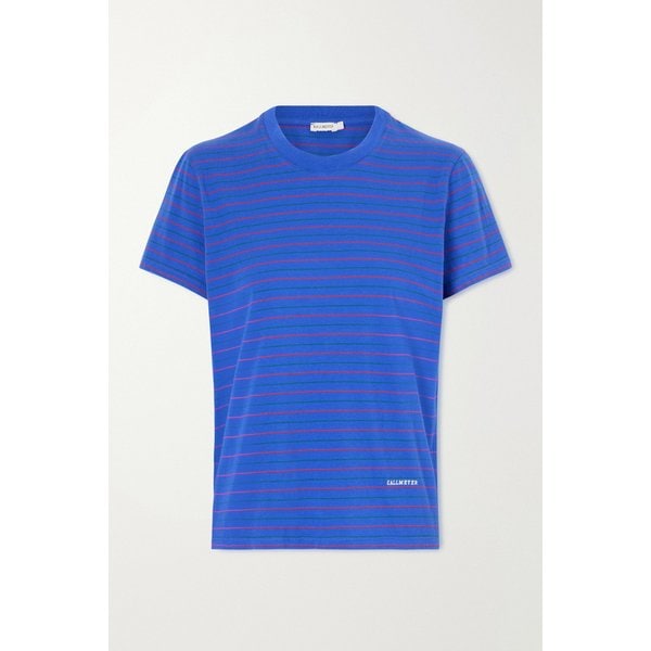 칼마이어 켄지 자수 스트라이프 코튼 저지 티셔츠 46376663163026217