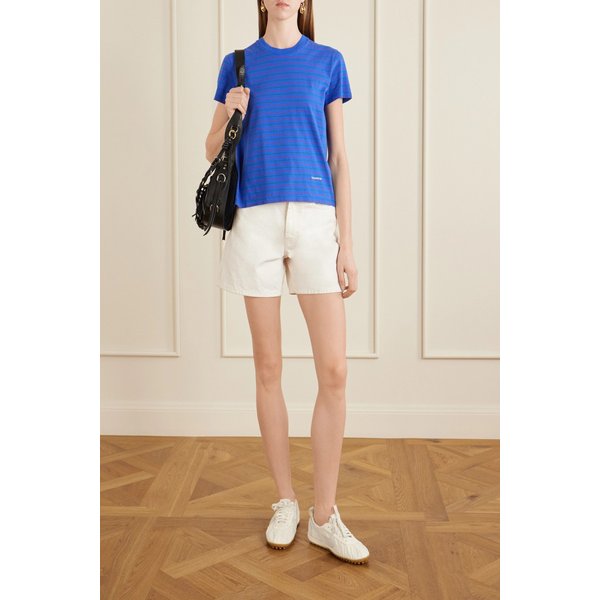 칼마이어 켄지 자수 스트라이프 코튼 저지 티셔츠 46376663163026217