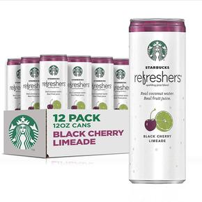 [해외직구] Starbucks 스타벅스 리프레셔 블랙 체리 라임에이드 355ml 12캔