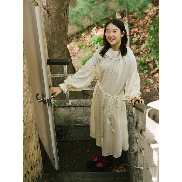 Santorini Frill Dress_IVORY