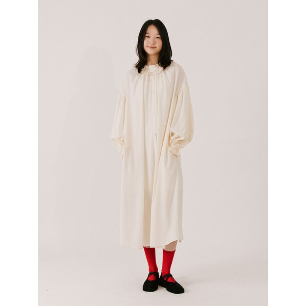 Santorini Frill Dress_IVORY