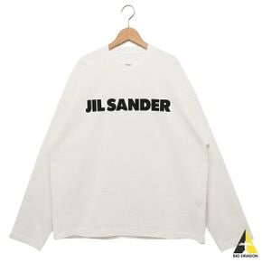 질샌더 TSHIRT LS LOGO (J22GC0136 J45148 102) (라이트웨이트 코튼 로고 롱슬리브