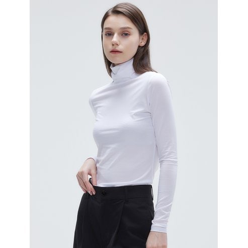 YJACK W_모어텐션 슬림핏 롤넥 긴소매 티셔츠 (120gsm) LJT1822L