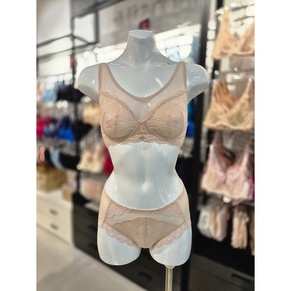 [시흥점] S 와코루) 데일리 노와이어 풀메이크업 홑겹 브래지어/팬티세트 WBRX205+WPTX205A-SK