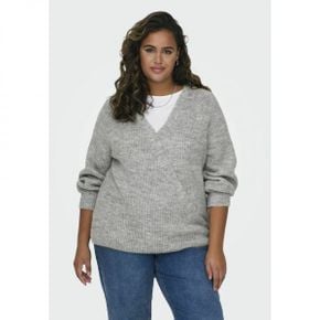 5212741 ONLY Carmakoma CURVY LANGARM - Cardigan medium grey melange