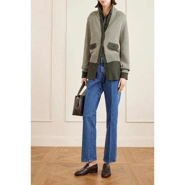 파크스빌 스웨이드 트리밍 캐시미어 가디건 46376663162953744