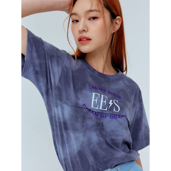 유니섹스 드림 오브 드림 나염 반팔티 네이비