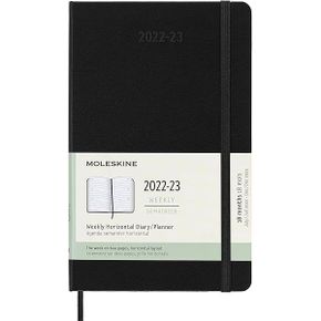 일본 불렛저널 몰스킨 다이어리 MoleSkine DHB18WH3Y23 주간 2022년 7월 시작 18개월 가로 레이