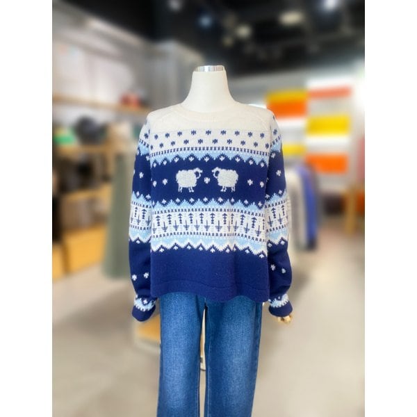 [여주점] 양 자카드 니트 풀오버 (BAKPA6561)
