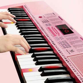 61건반 교습용 디지털 피아노 TYPE A 핑크 + 악보대 + 스탠드 세트