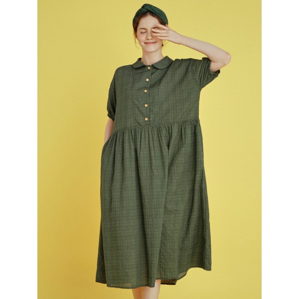 퍼프 원피스 4부 (도트) 그린 232202OGN